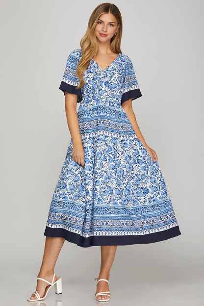 Seaside Stroll Midi Dress