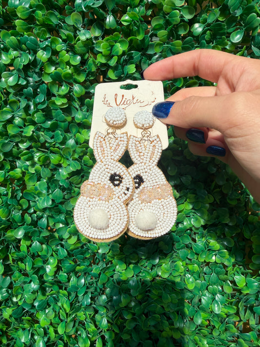 Easter Bunny Beaded Dangles