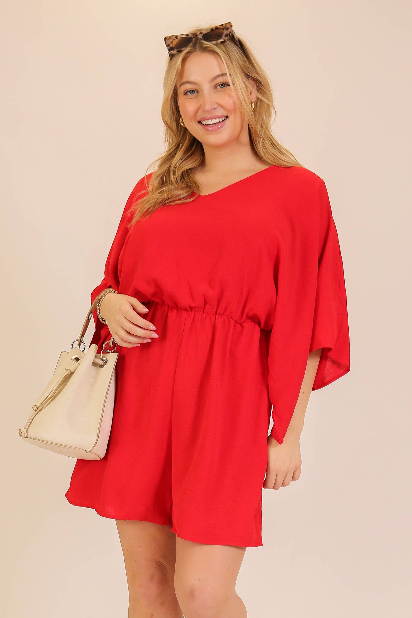 Plus Size Airflow Dolman Sleeve Romper