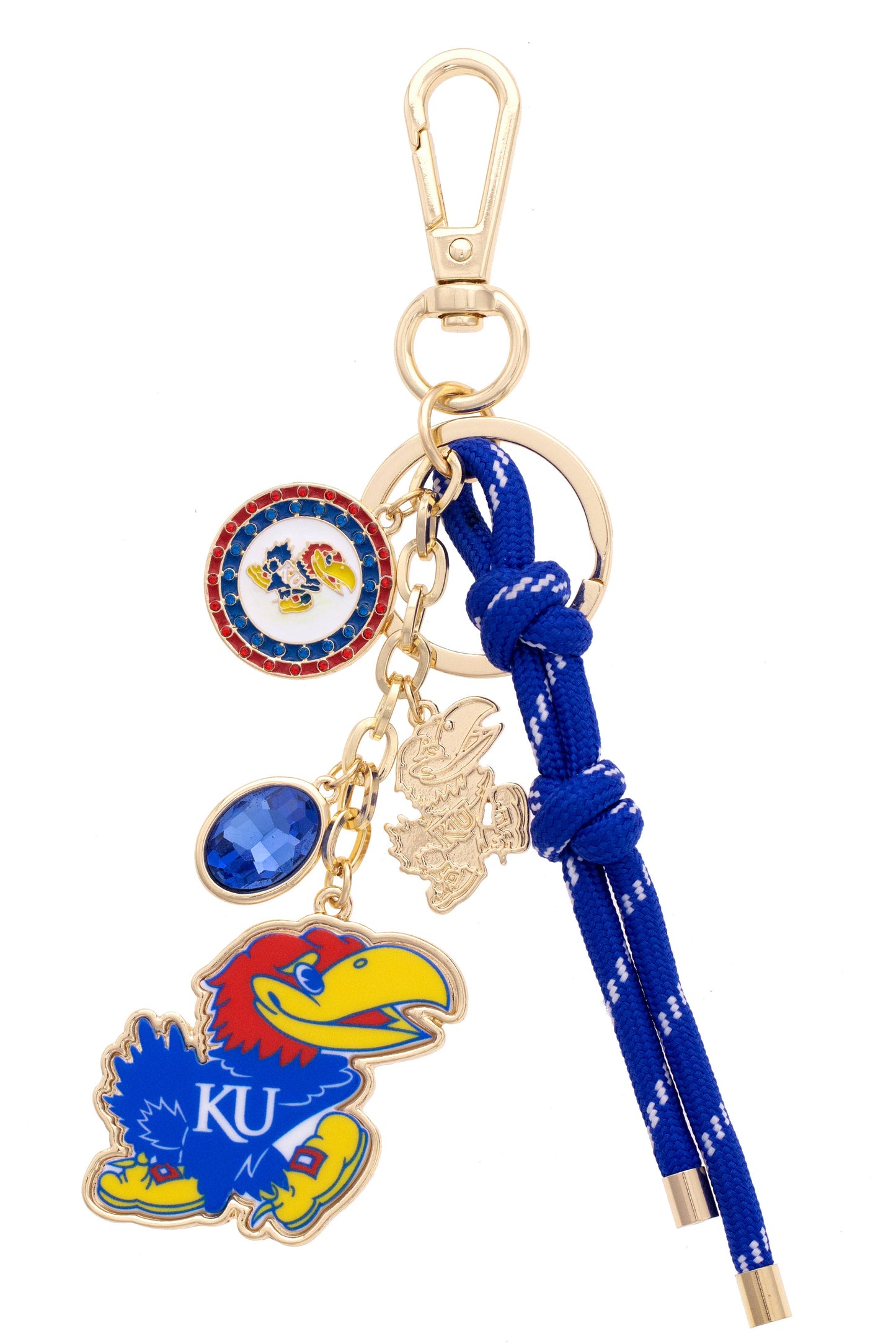 Kansas Jayhawks Cluster Bag Charm in Blue