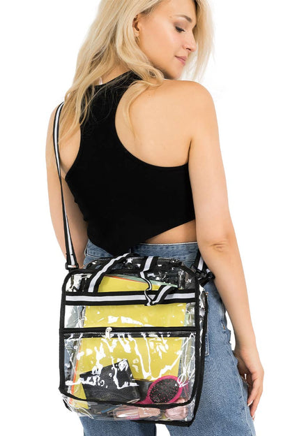 Clear Single Zip Crossbody Liberty Bag