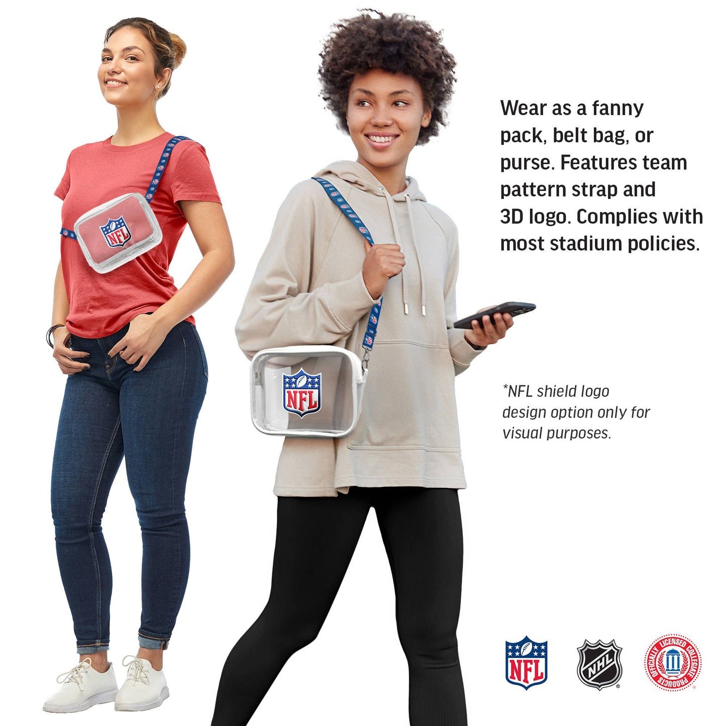 NFL Kansas City Chiefs Clear Fanny Fan Purse