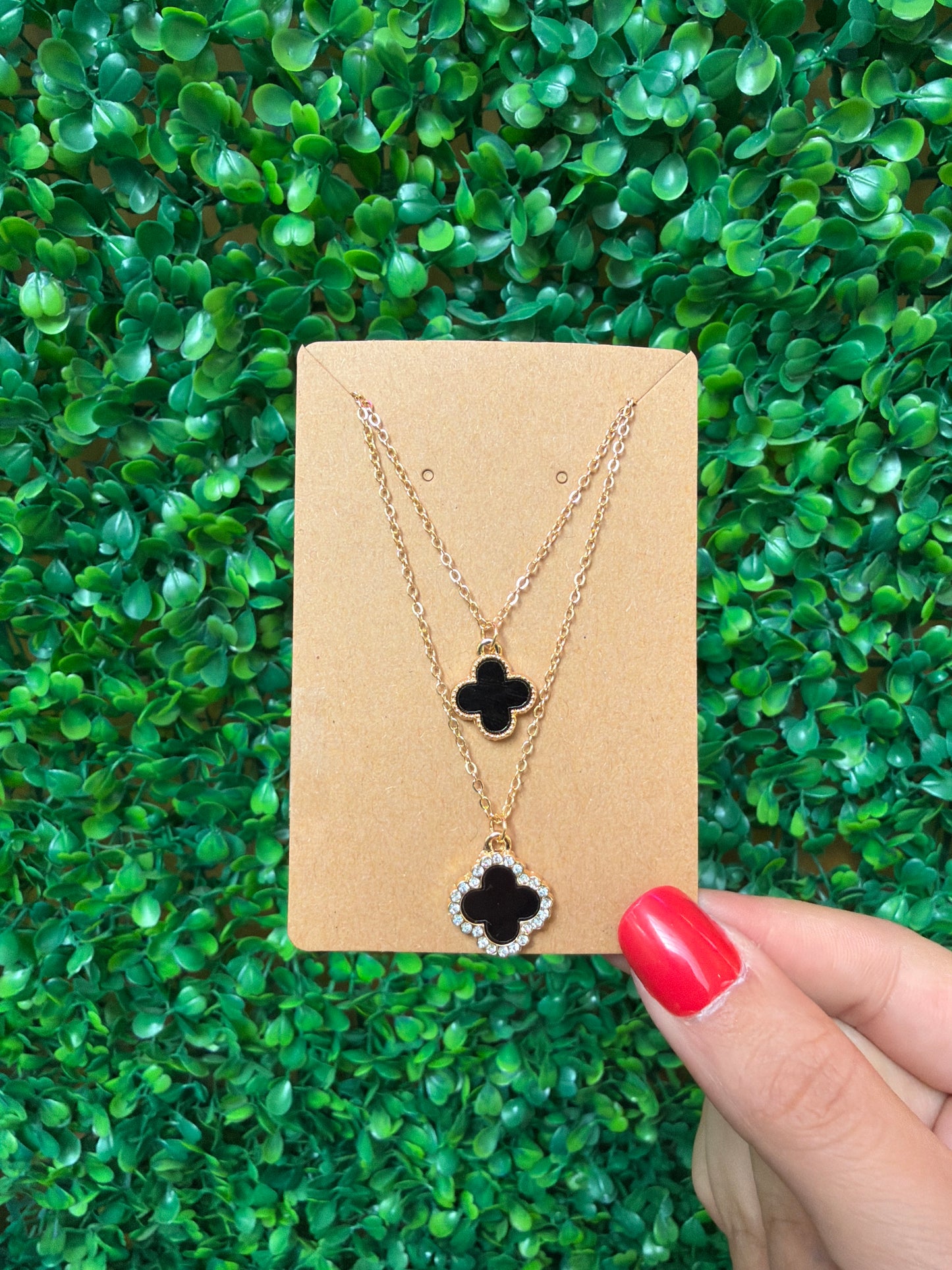 Stacked Clover Necklace