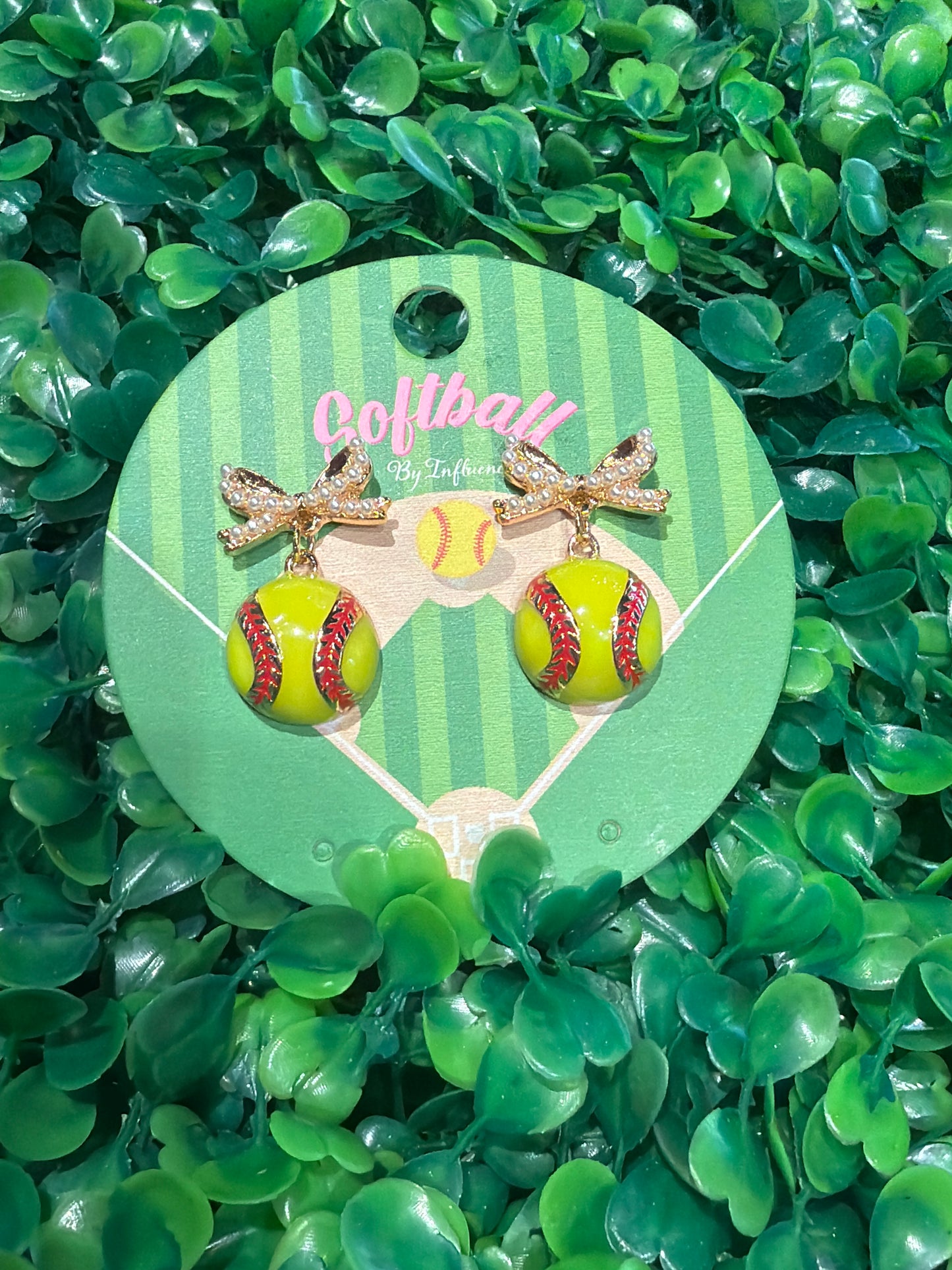 Softball Bow Dangles