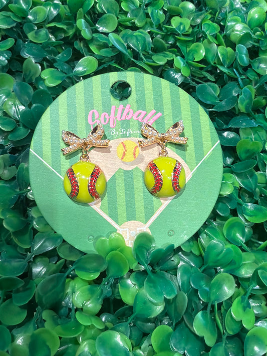 Softball Bow Dangles
