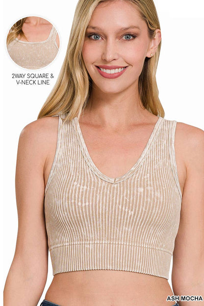 `Washed Seamless Tank Top - Zenana: ASH GREY-154463 / L/XL