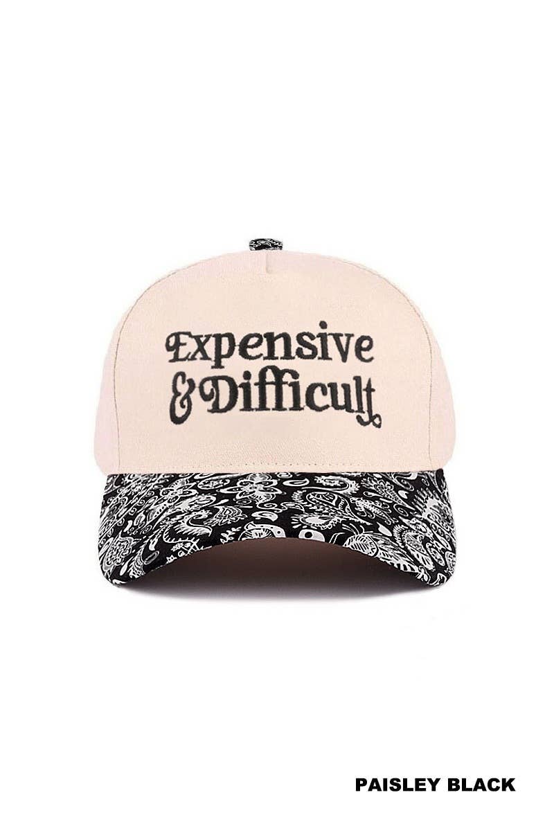 `Two Tone Canvas Cotton Cap: BLACK-186945 / OS