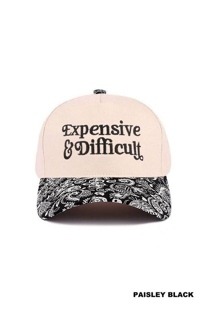 `Two Tone Canvas Cotton Cap: BLACK-186945 / OS