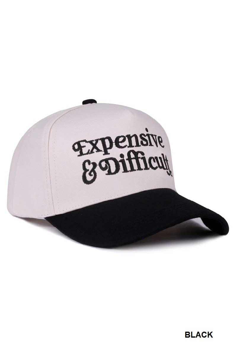 `Two Tone Canvas Cotton Cap: BLACK-186945 / OS