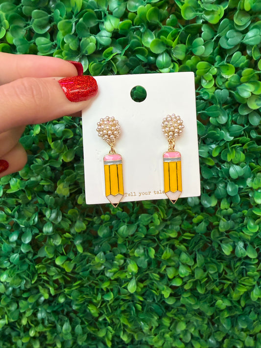 Pencil Dangle Earrings