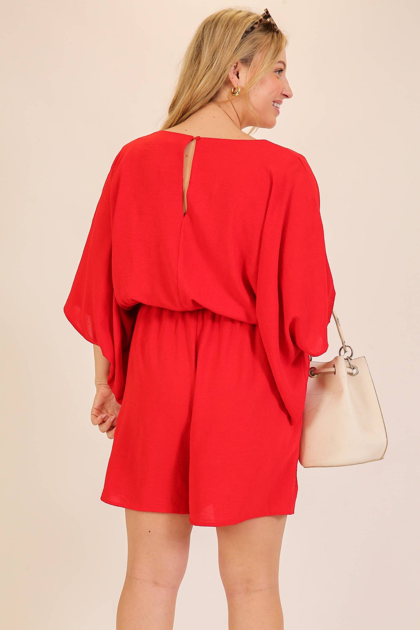Plus Size Airflow Dolman Sleeve Romper