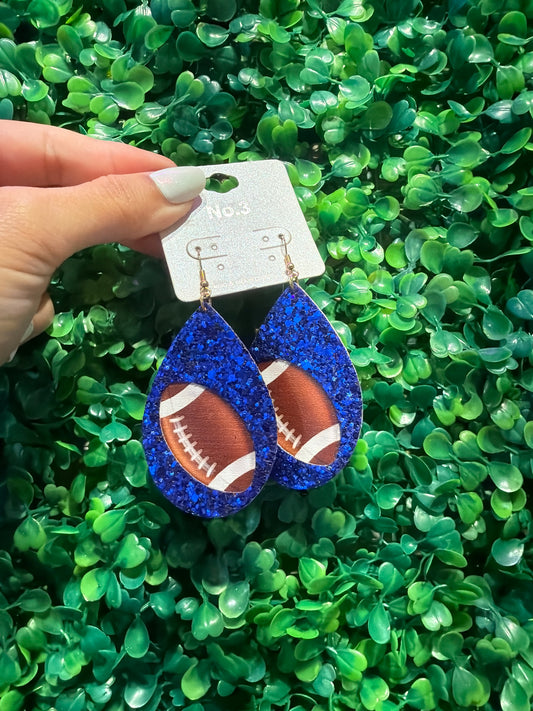 Blue Sparkle Dangle Earrings