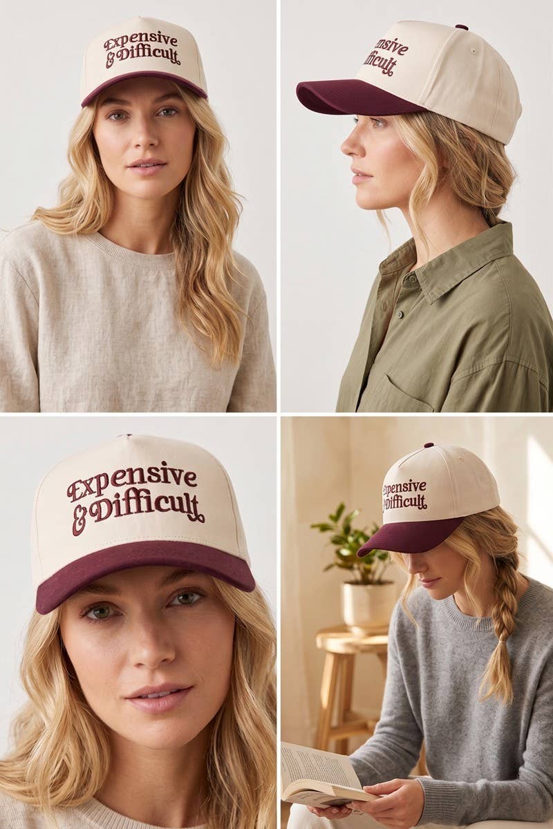 `Two Tone Canvas Cotton Cap: BLACK-186945 / OS