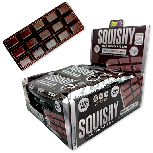 Fun Doh Scented Chocolate Bar Slow Rise Squishy - 12/Display: Wholesale Pric