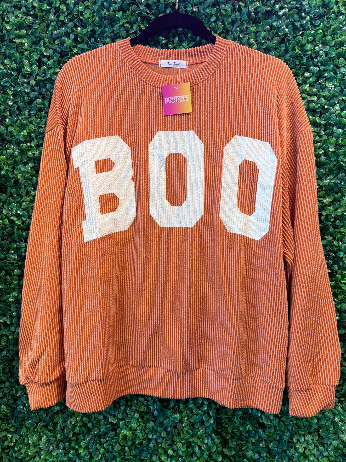 Boo Ribbed Long Sleeve