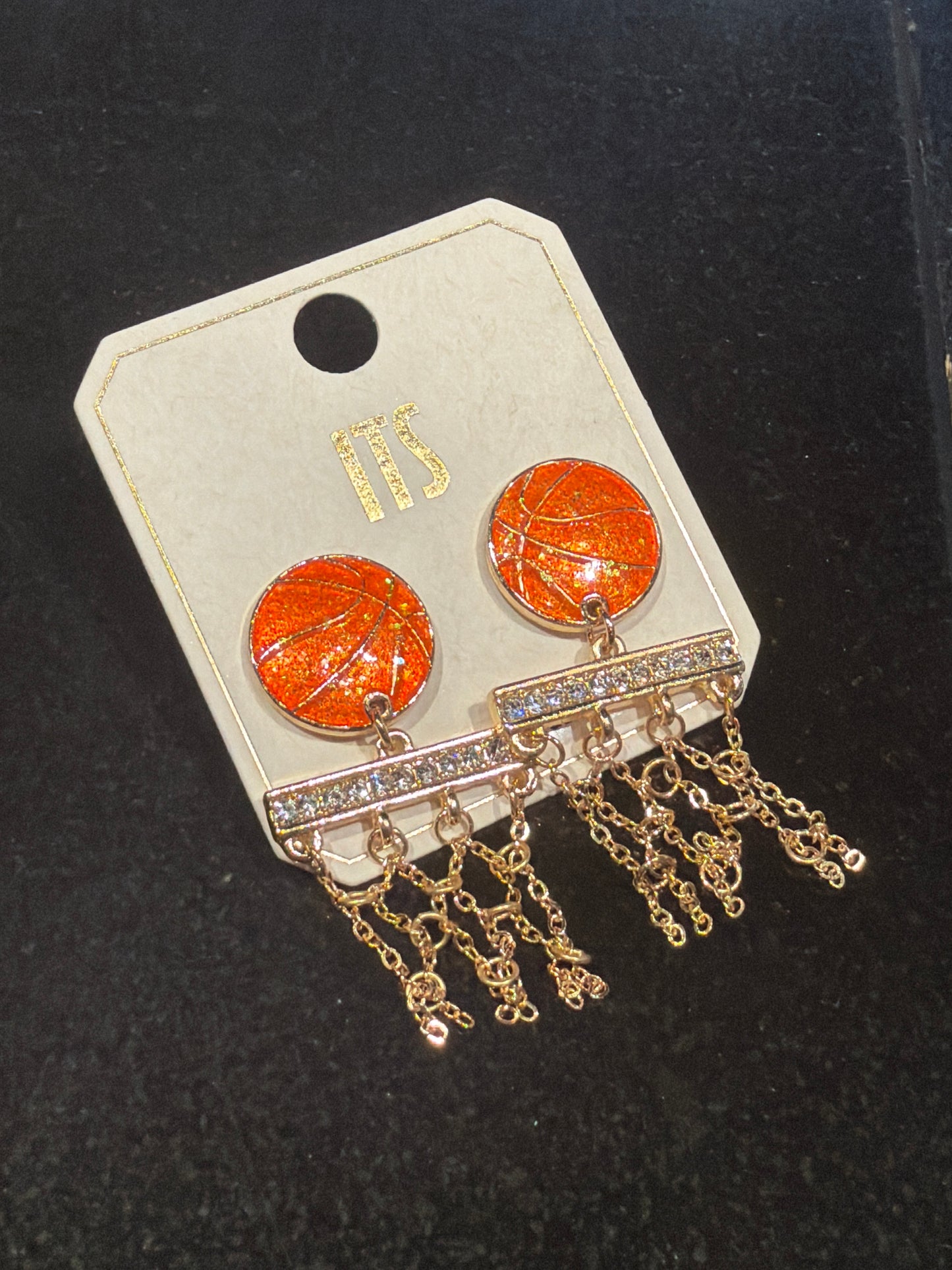 Basketball Chain Hoop Earrings