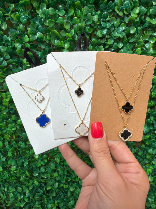 Stacked Clover Necklace