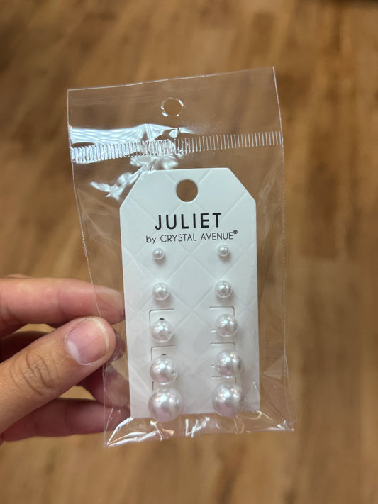 Pearl Stud Earrings Set