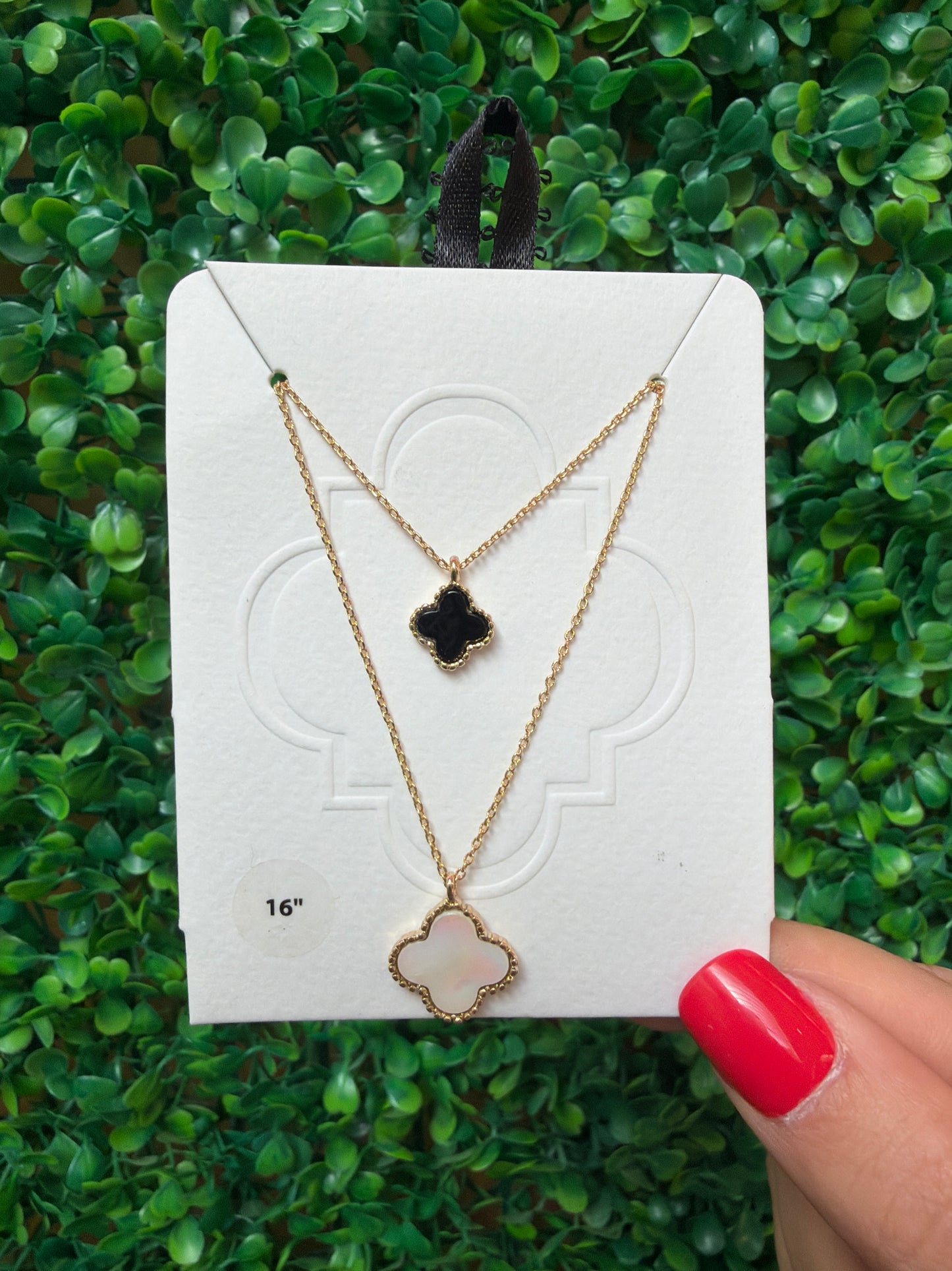 Stacked Clover Necklace