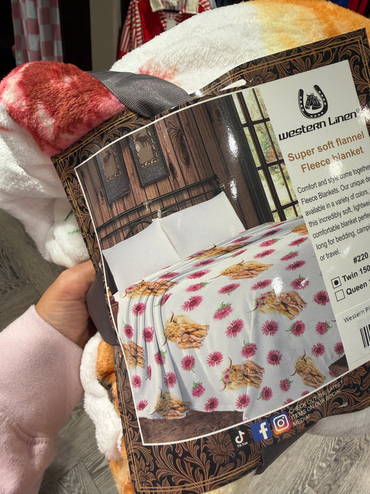 Western Linens Twin Size- Highland Cow