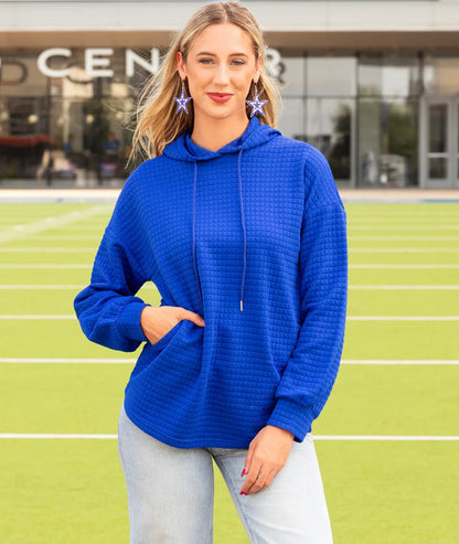 Royal Quilted Hoodie