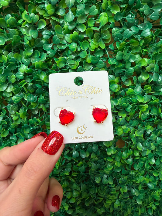 Heart Stud Earrings