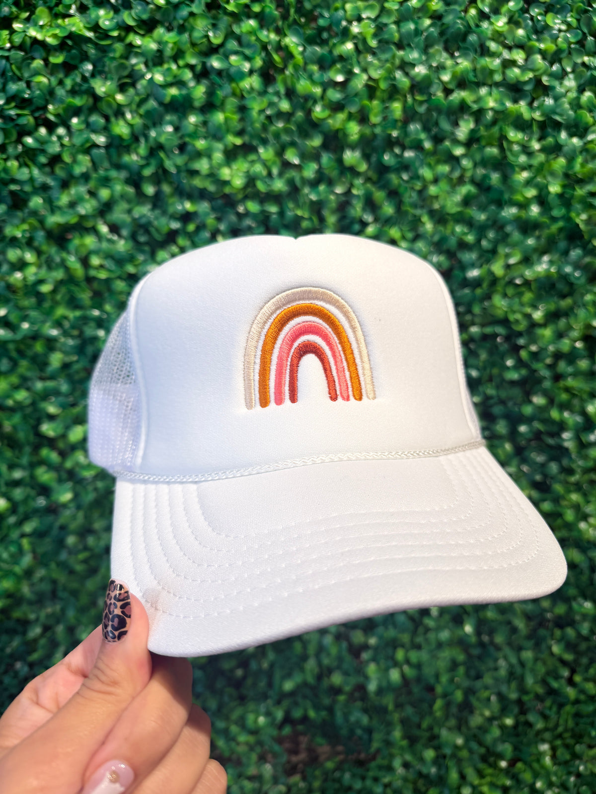 Neutral Rainbow Hat