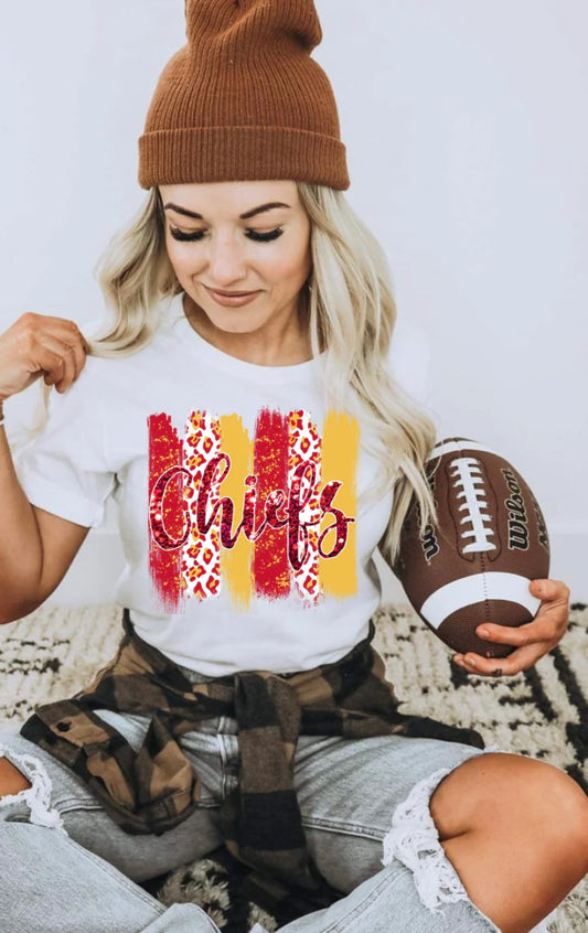 Chiefs Brushstroke/FAUX SEQUIN Shirt