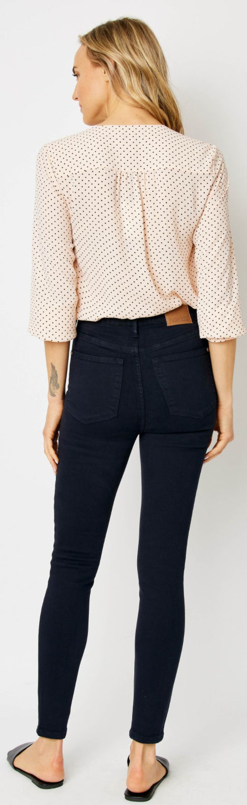 *Ashley Judy Blue High Waisted Navy Jeans *Tummy Control*