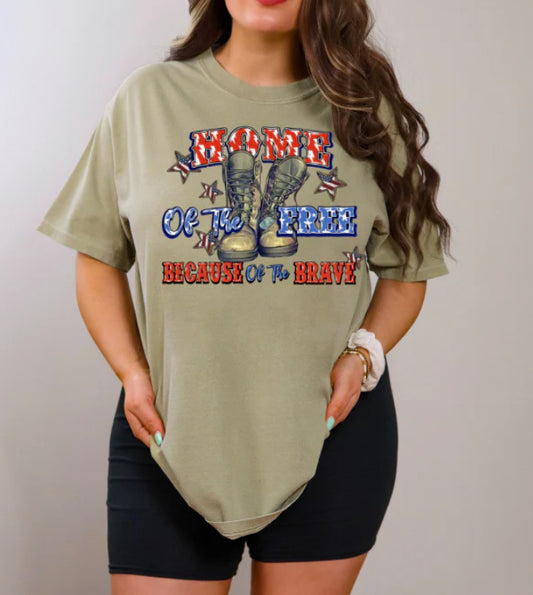 Home of The Free Because of The Brave Shirt