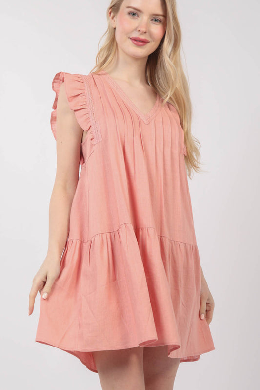 *Bless Your Heart Mini Dress-Blush