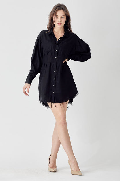 Cowgirl in Charcoal Dress