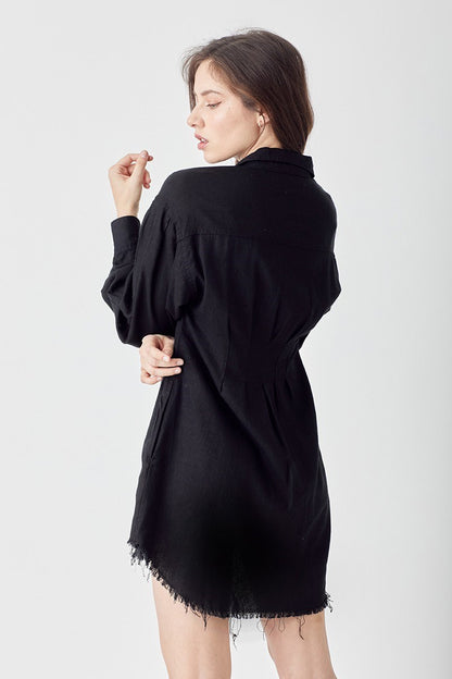 Cowgirl in Charcoal Dress