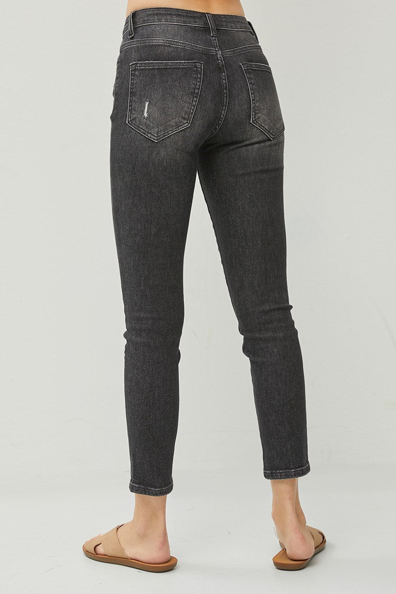 Risen Mid Rise Ankle Skinny Pants