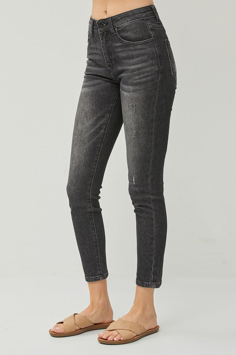 Risen Mid Rise Ankle Skinny Pants