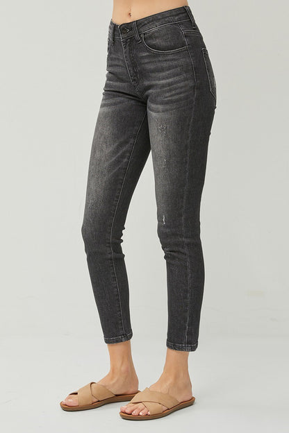 Risen Mid Rise Ankle Skinny Pants