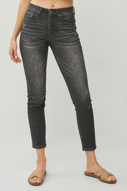 Risen Mid Rise Ankle Skinny Pants