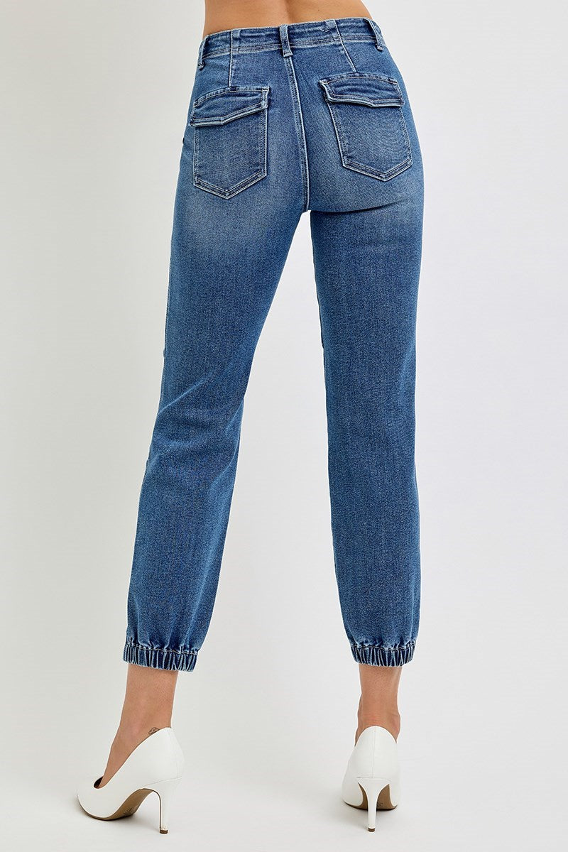 Risen High Rise Ankle Jogger Jeans