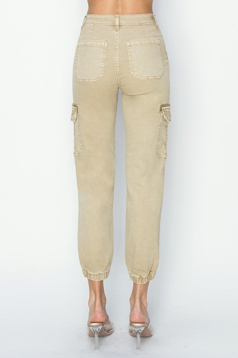 Risen High Rise-Crop Jogger Cargo Pants