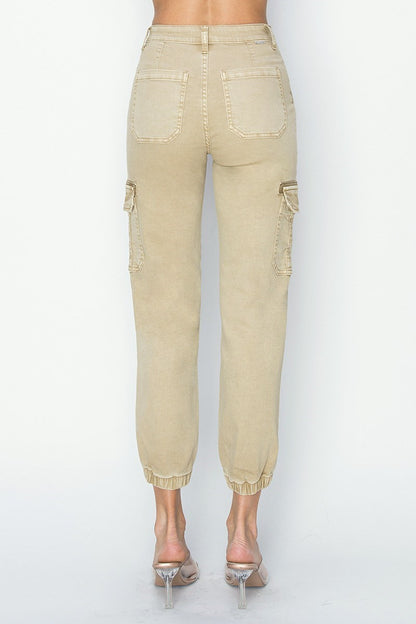 Risen High Rise-Crop Jogger Cargo Pants