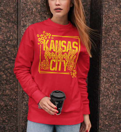 Kansas City Football Cheetah Print PomPoms Shirt