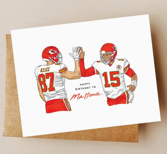 Mahomie Football Birthday Card