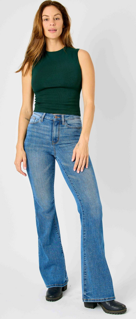 Hailey Judy Blue High Waist Flare Jeans