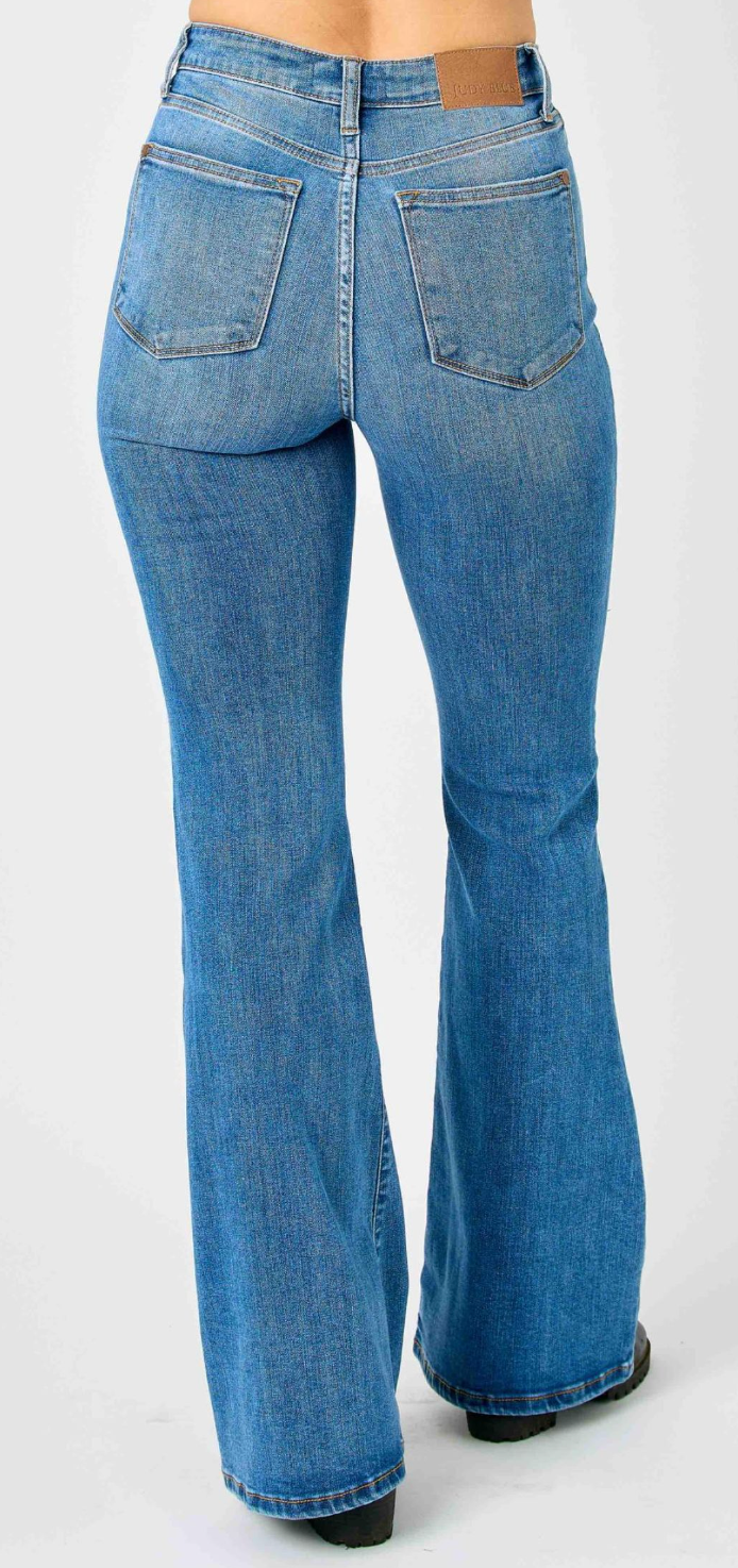 *Hailey Judy Blue High Waist Flare Jeans