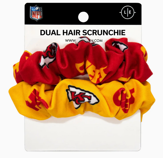 NFL Kansas City Chiefs Dual Hair Twist Scrunchies