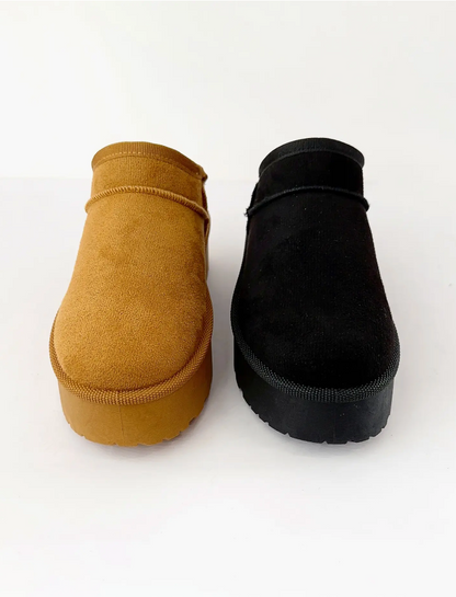 Mini Ankle Fur-Lined Platform Sherpa Slipper