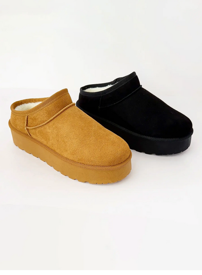 Mini Ankle Fur-Lined Platform Sherpa Slipper