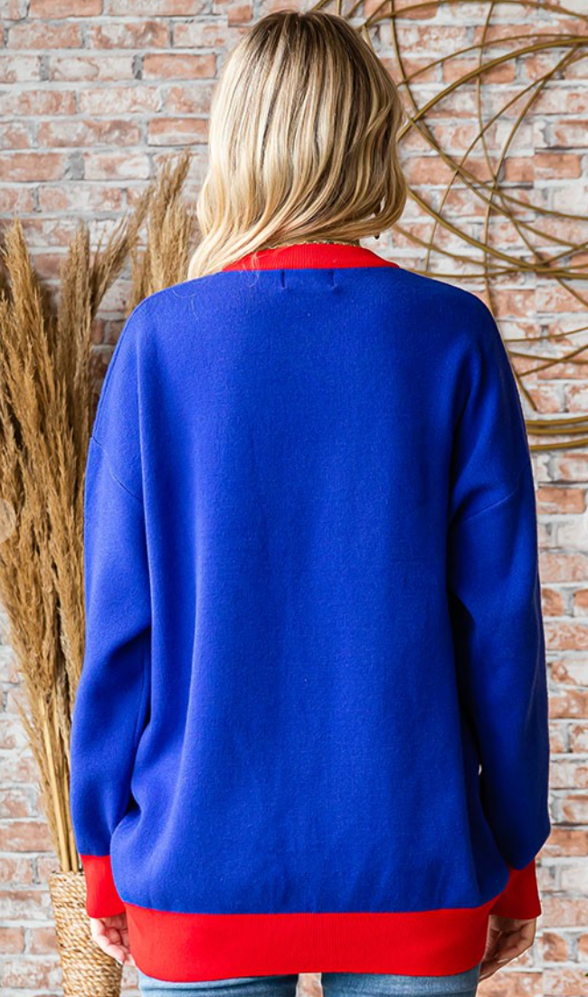 Game Day Sweater-Blue