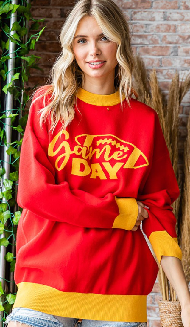 Game Day Sweater- Red