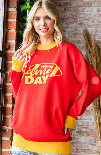 Game Day Sweater- Red